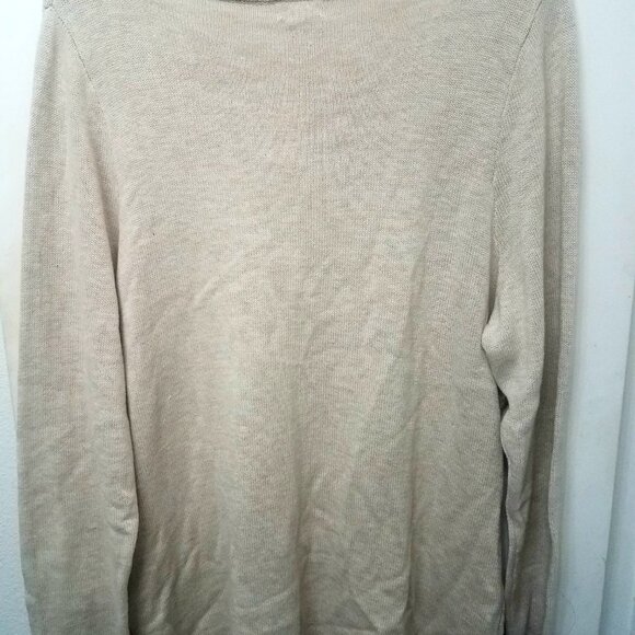 Westport beige textured cable knit crew neck sweater women's 1X - Picture 3 of 4